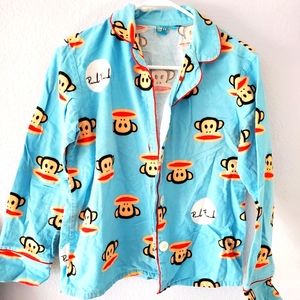 Preowned Baby Blue Paul Frank Julius Womens Pajama Set Sz Small